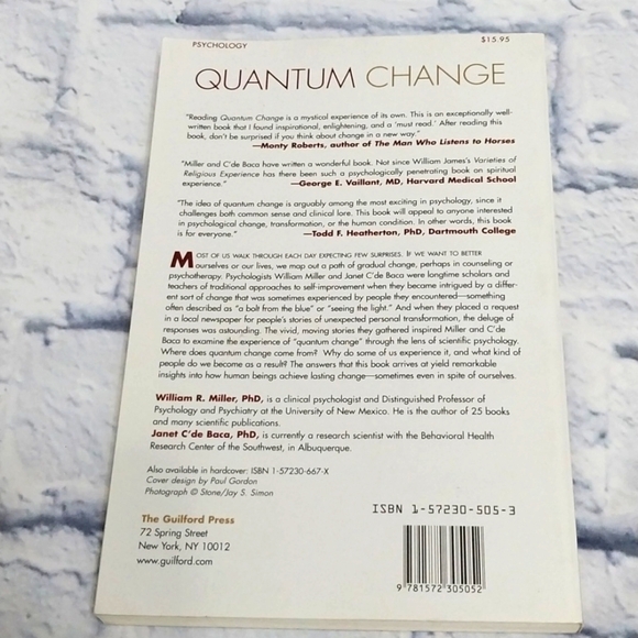 BOGO FREE Quantum Change Book Paperback William R. Miller - Picture 4 of 4